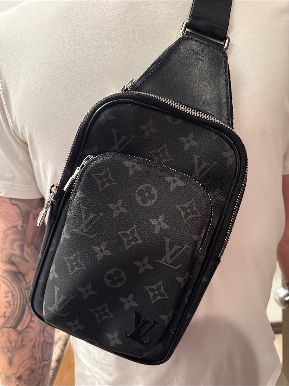 Louis Vuitton Black Monogram Eclipse Crossbody Sling Bag